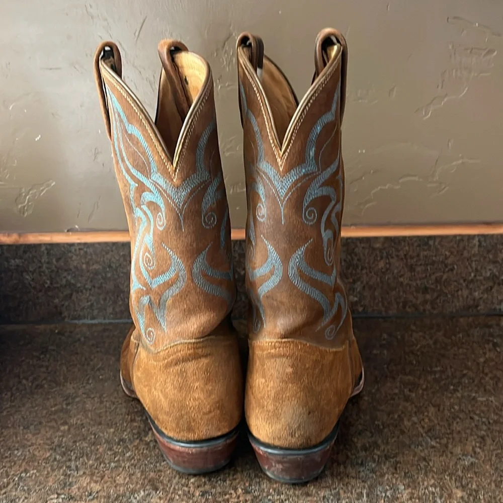Tony Lama Suede Cowgirl Boots - Picture 4 of 11